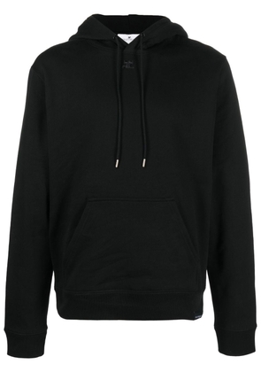 Courrèges logo drawstring hoodie - Black