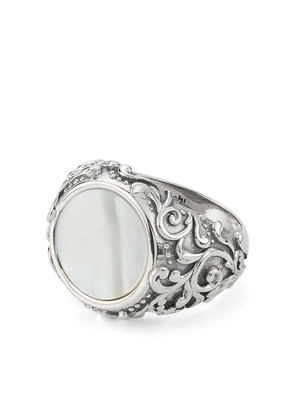 Emanuele Bicocchi Arabesque MoP stone ring - Silver