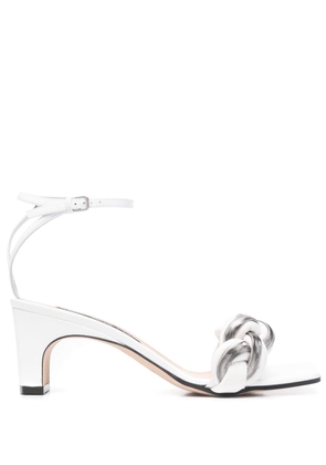Sergio Rossi square-toe 70mm heeled sandals - White