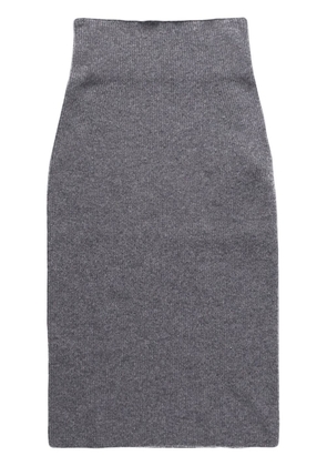 Stella McCartney ribbed-knit wool-blend skirt - Grey