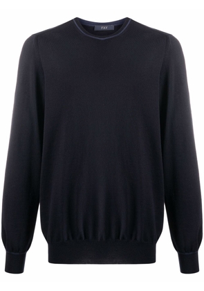 Fay elbow-patch jumper - Blue
