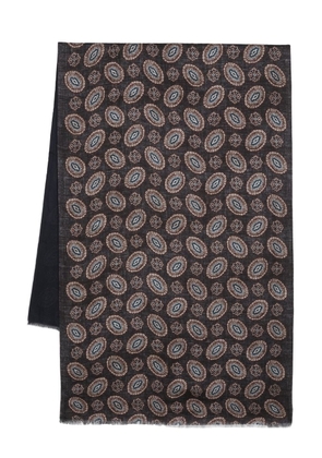 Dell'oglio two-tone patterned scarf - Blue