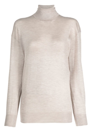 TOM FORD ribbed-knit roll neck sweater - Neutrals