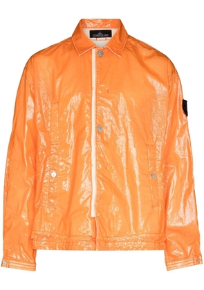 Stone Island Shadow Project Compass-patch shirt jacket - Orange