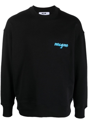 MSGM palm tree logo-print sweatshirt - Black