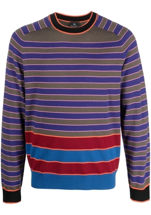 PS Paul Smith striped merino-wool jumper - Blue