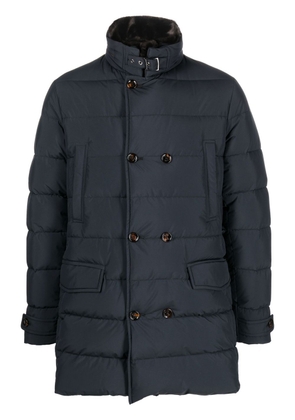 Moorer double-breasted padded coat - Blue