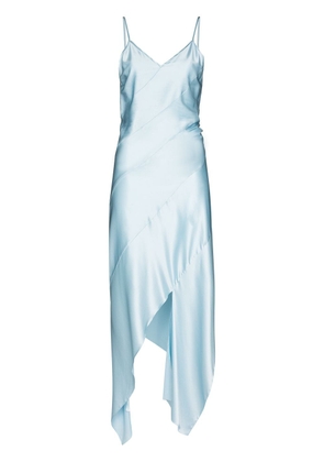 Materiel asymmetric slip dress - Blue