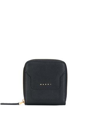 Marni logo-debossed zip wallet - Black