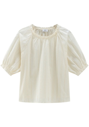 Woolrich broderie anglaise cotton blouse - White
