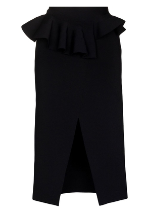 Alexander McQueen ruffle-detail high-waisted skirt - Black