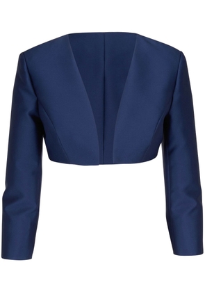Carolina Herrera long-sleeve cropped jacket - Blue