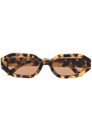 Linda Farrow x The Attico Irene oval-frame sunglasses - Brown