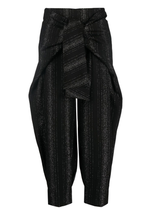 Stella McCartney lurex-detail balloon-leg trousers - Black