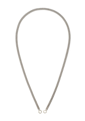 Marla Aaron sterling silver Heavy Curb Chain crystal necklace
