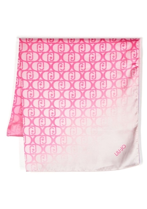 LIU JO logo-print ombré scarf - Pink