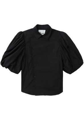 Noir Kei Ninomiya puff-sleeve cotton blouse - Black