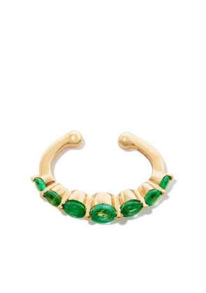 SHAY 18kt yellow gold emerald ear cuff