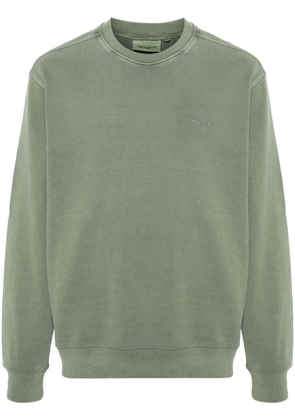 Carhartt WIP logo-embroidered cotton sweatshirt - Green