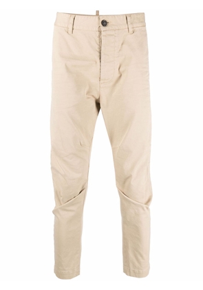 Dsquared2 tapered cotton-blend chinos - Neutrals