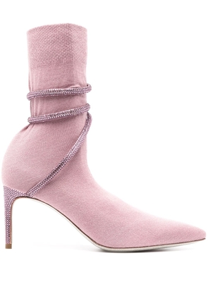René Caovilla Cleo fabric ankle boots - Pink