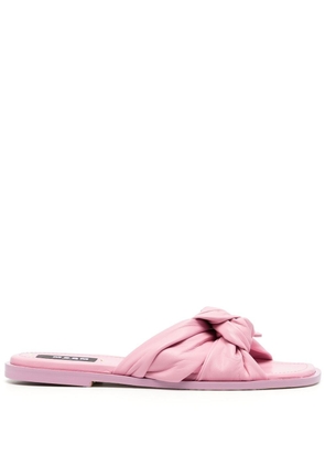 MSGM knot-strap leather sandals - Pink