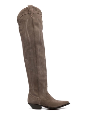 Sonora Hermosa thigh-high cowboy boots - Neutrals