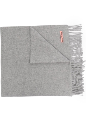 Acne Studios oversize fringe wool scarf - Grey