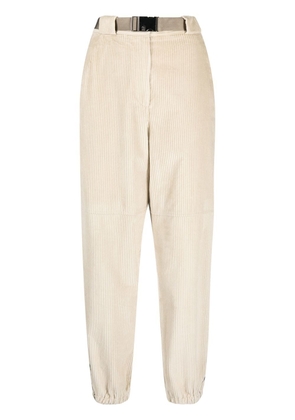 Brunello Cucinelli belted cropped trousers - Neutrals