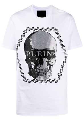 Philipp Plein crystal-skull crew neck T-shirt - White
