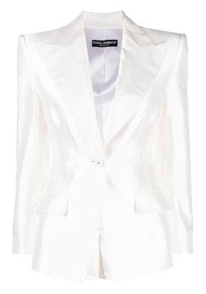 Dolce & Gabbana peak-lapels single-breasted blazer - White