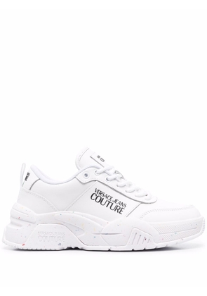 Versace Jeans Couture logo print sneakers - White