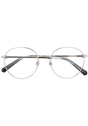 Swarovski round-frame crystal-embellished glasses - Silver