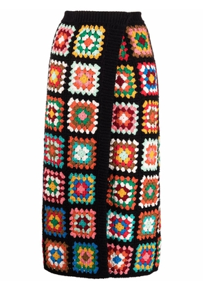 Alanui crochet-design skirt - Black