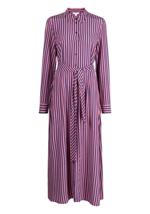 Tommy Hilfiger long stripe-print shirt dress - Pink