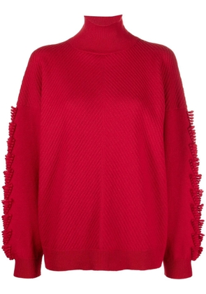 Barrie rollneck cashmere jumper - Red