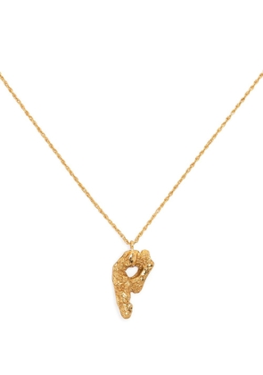 LOVENESS LEE P alphabet pendant necklace - Gold