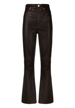 RE/DONE high-waisted flared trousers - Brown