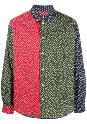 Kenzo colour-block long-sleeve shirt - Green