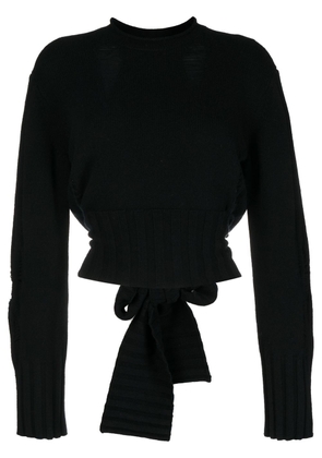 Dion Lee distressed-finish knitted jumper - Black