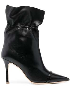 Malone Souliers ruched pointed boots - Black