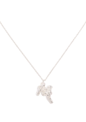 LOVENESS LEE M alphabet pendant necklace - Silver