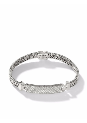 John Hardy Classic Chain pave diamond station bracelet - Silver