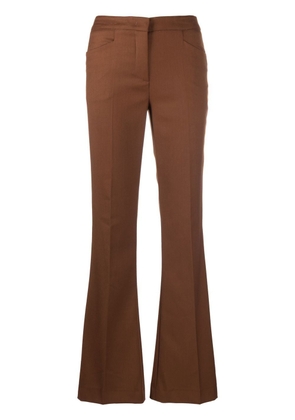 Blanca Vita pressed-crease flared trousers - Brown