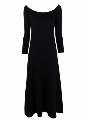 PAULA off-shoulder knit dress - Black