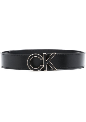 Calvin Klein Re-Lock leather belt - Black