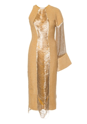 Alexander McQueen metallic-threading dress - Gold