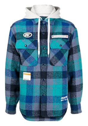 AAPE BY *A BATHING APE® plaid-check hooded jacket - Multicolour