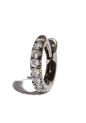 Spinelli Kilcollin 18kt white gold mini diamond hoop single earring - Black
