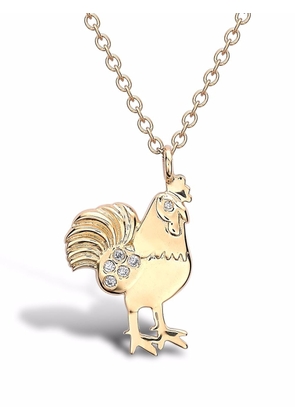 Pragnell 18kt yellow gold Zodiac rooster diamond pendant necklace